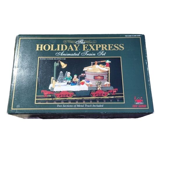 Bright The Holiday Express Animated Train Set 380-2 Water Tanker Skating Car New - Picture 1 of 4